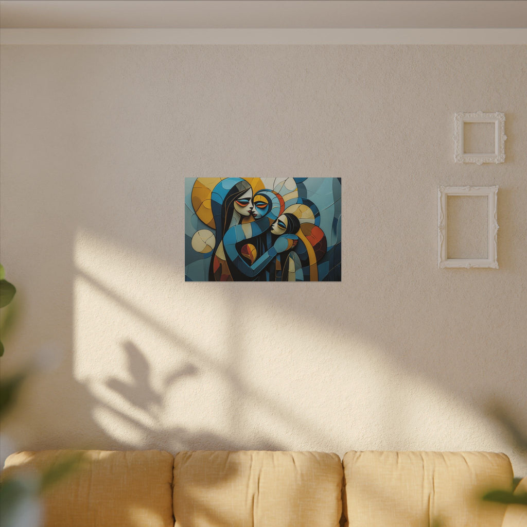 Circle of Care – Abstract Family Portrait Canvas Print