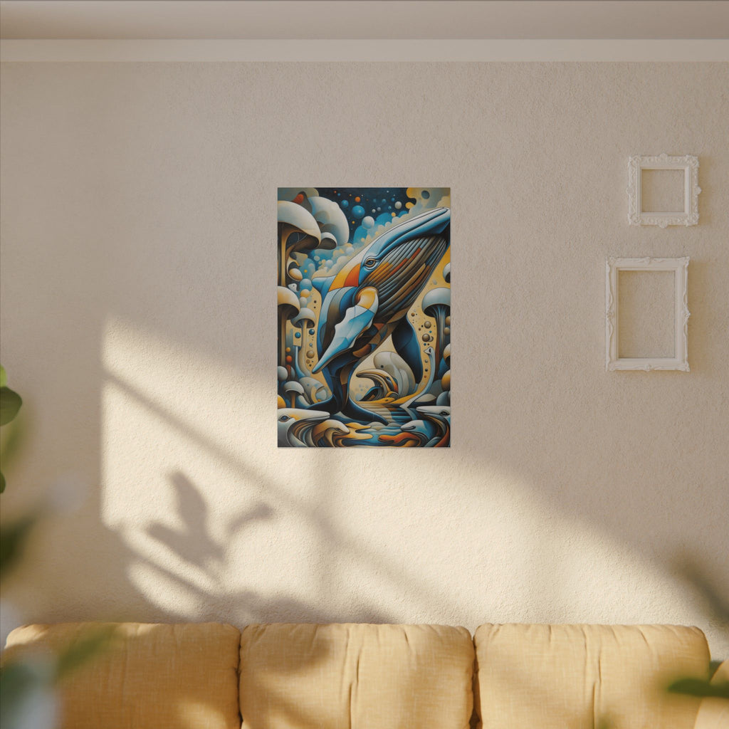 Where Giants Dream – Surreal Whale Canvas Print