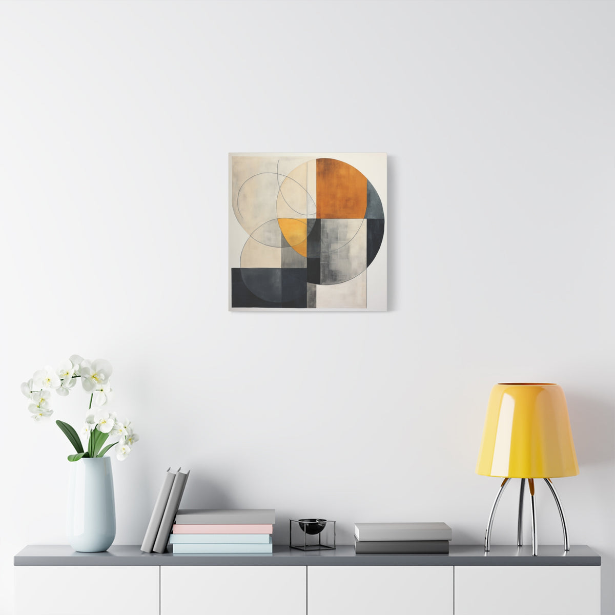 Circles in Conversation — Modern Geometric Abstract Wall Art