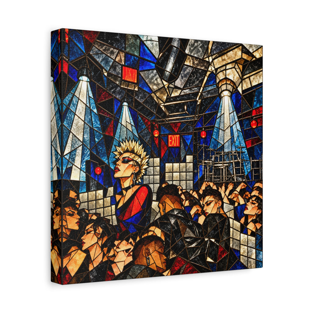 Feels Like #'s — Cubist Stained Glass Nightlife Fine Art Print