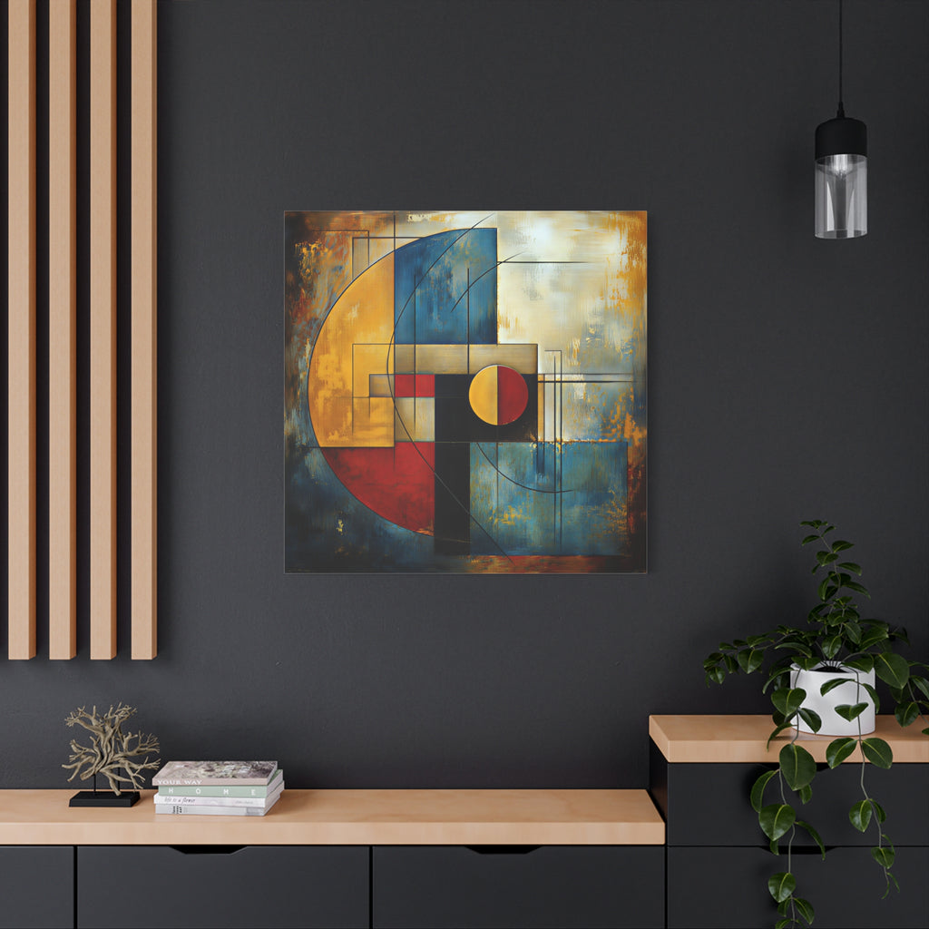Golden Equilibrium — Geometric Abstract Fine Art Print