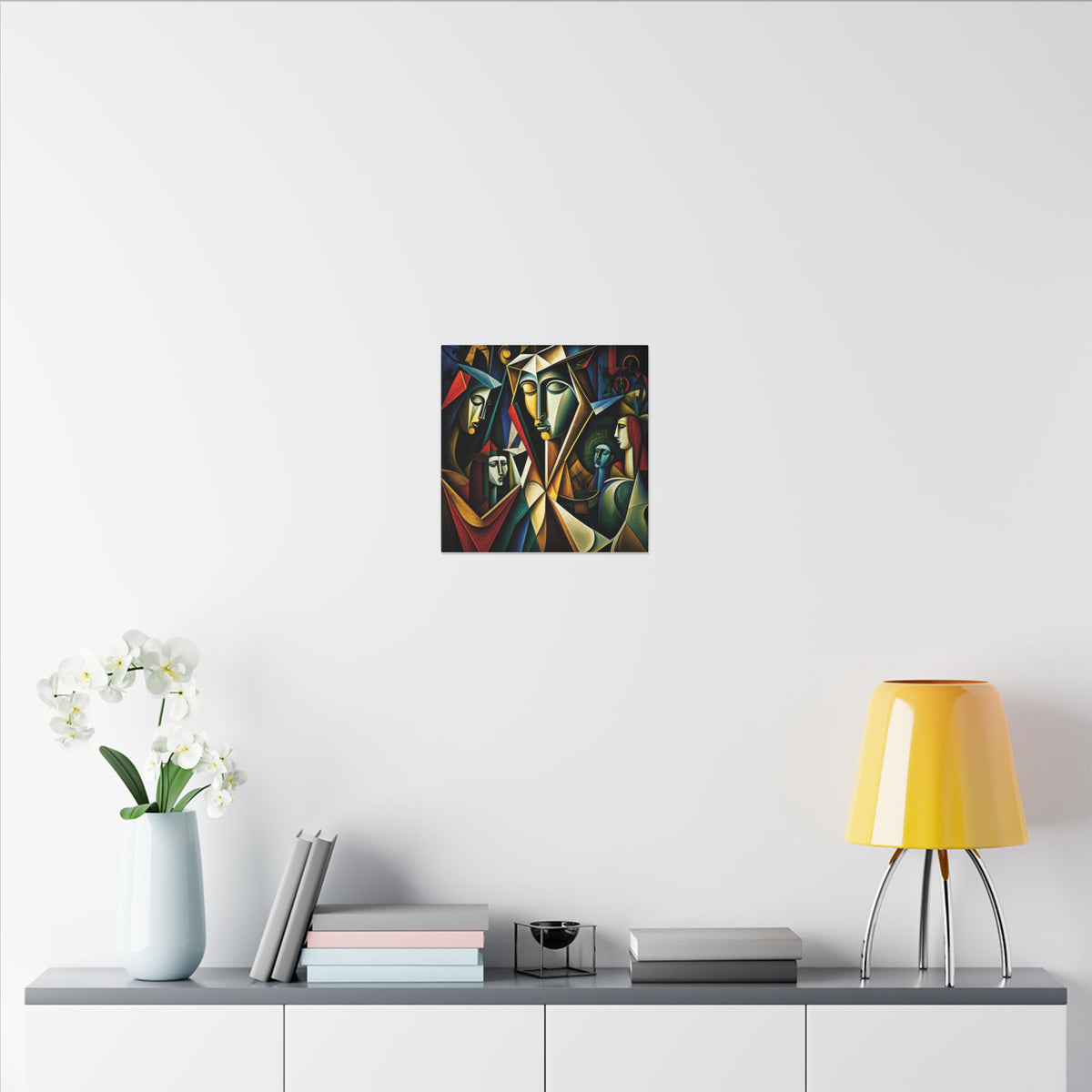 The Ones Who Walk With Us — Abstract Figurative Cubist Art Print