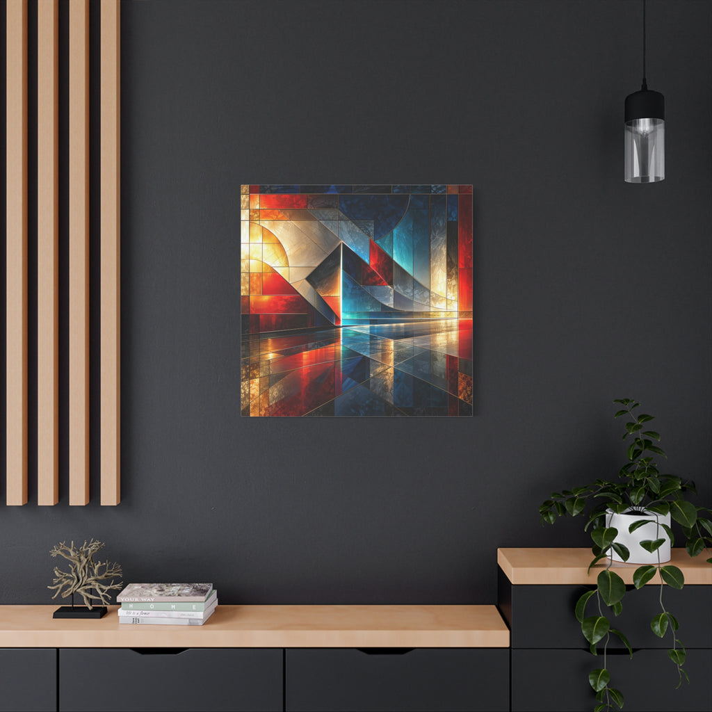 Reflected Passage — Architectural Geometric Abstract Fine Art Print