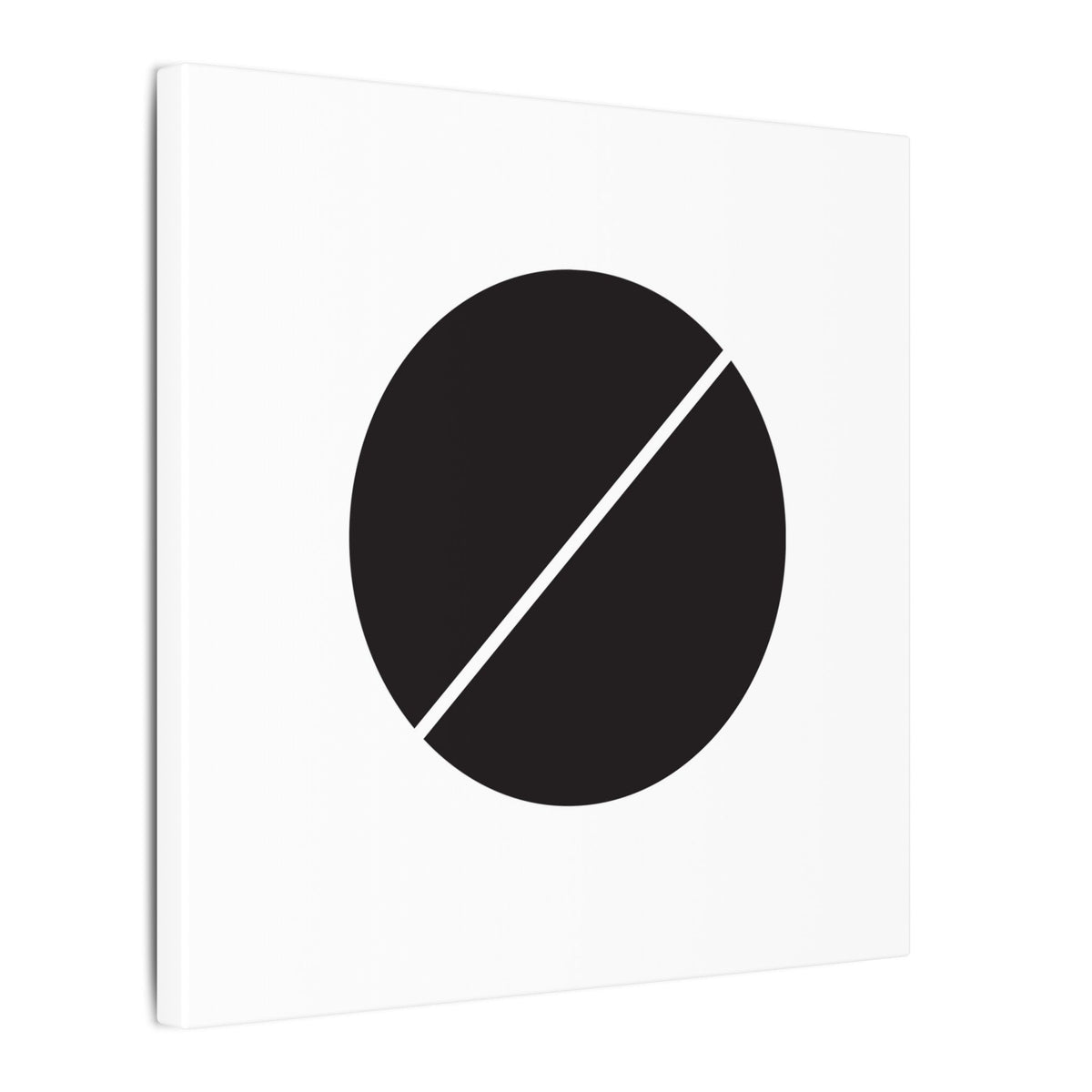 The Line Between – Minimalist Geometric Circle Canvas Print