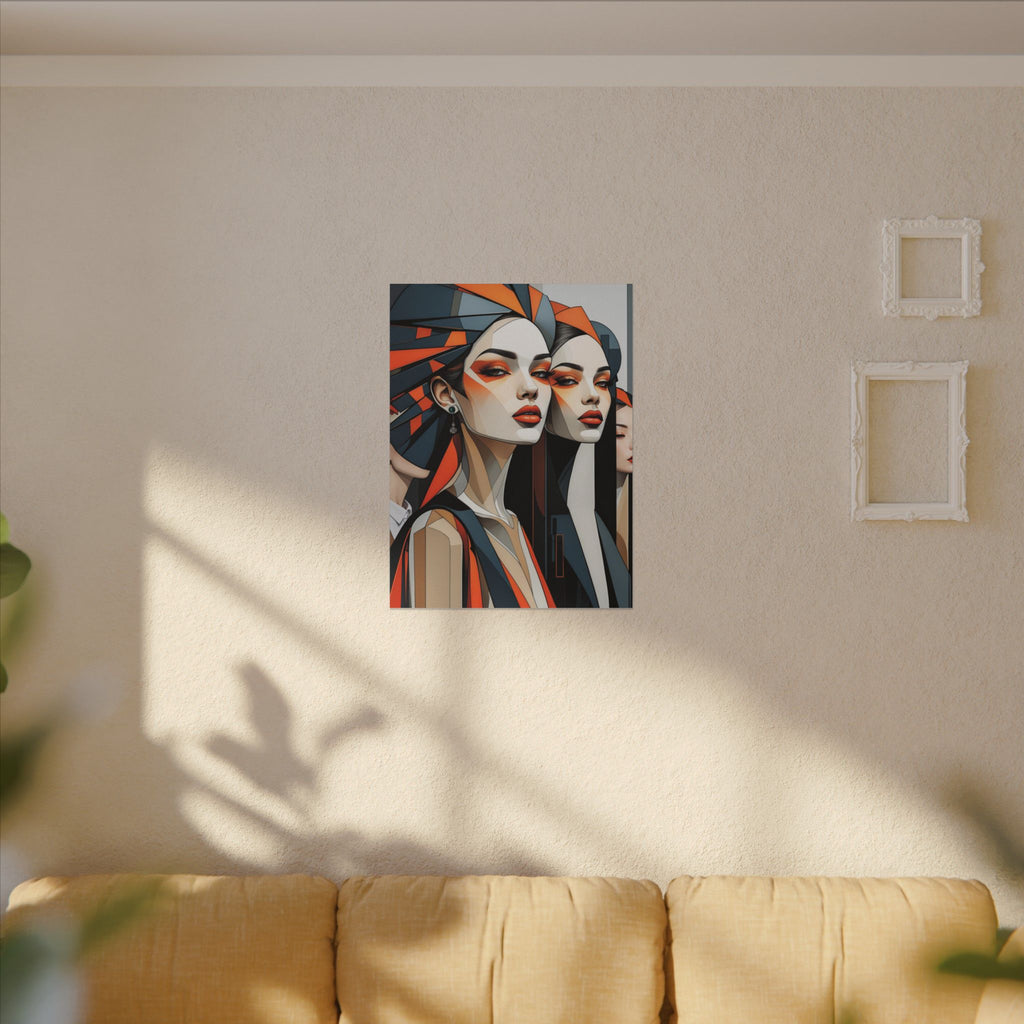 Second Impression – Geometric Fashion Portrait Canvas Print