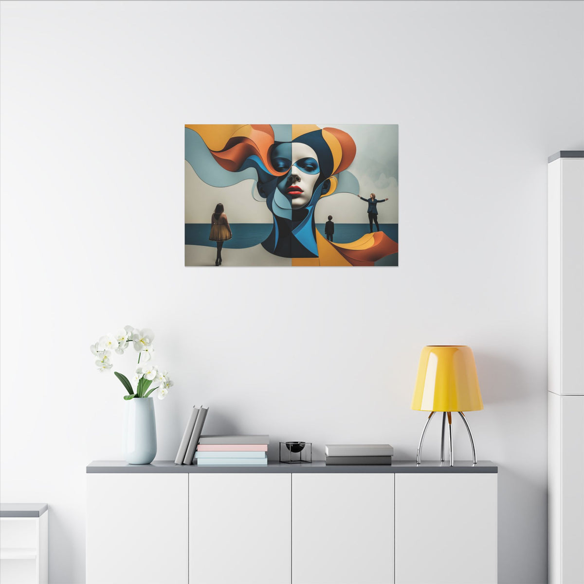 Between Tides – Modern Surreal Abstract Portrait Wall Art