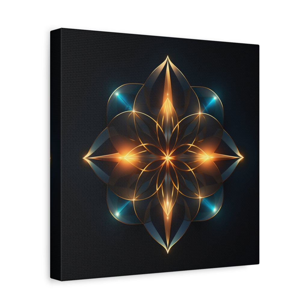 Luminous Accord — Futuristic Sacred Geometry Mandala Wall Art