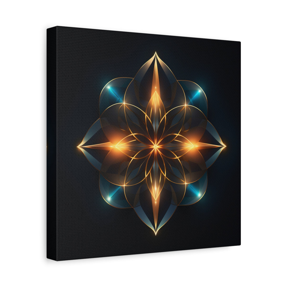 Luminous Accord — Futuristic Sacred Geometry Mandala Wall Art