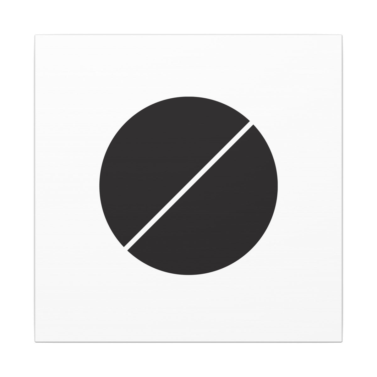 The Line Between – Minimalist Geometric Circle Canvas Print