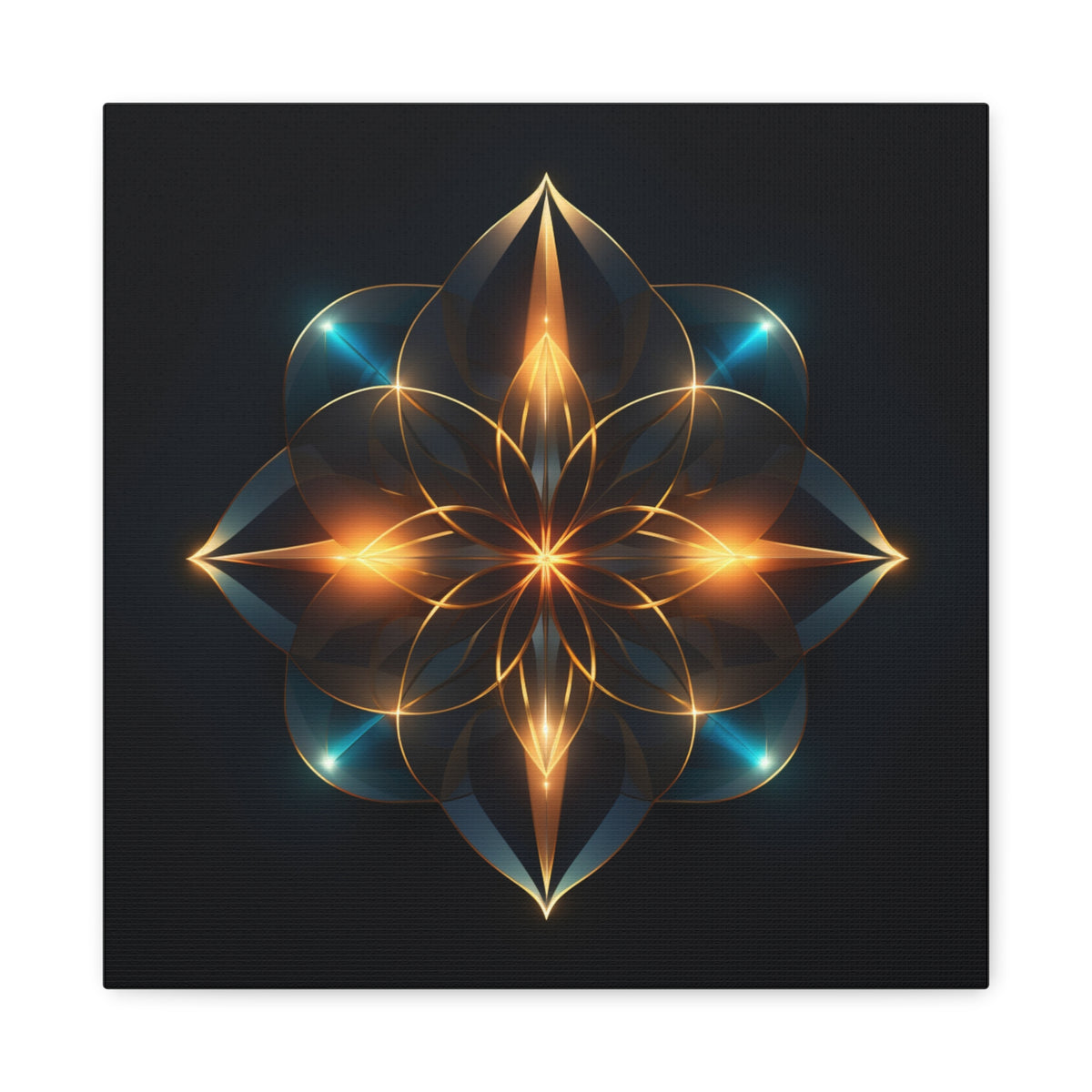 Luminous Accord — Futuristic Sacred Geometry Mandala Wall Art