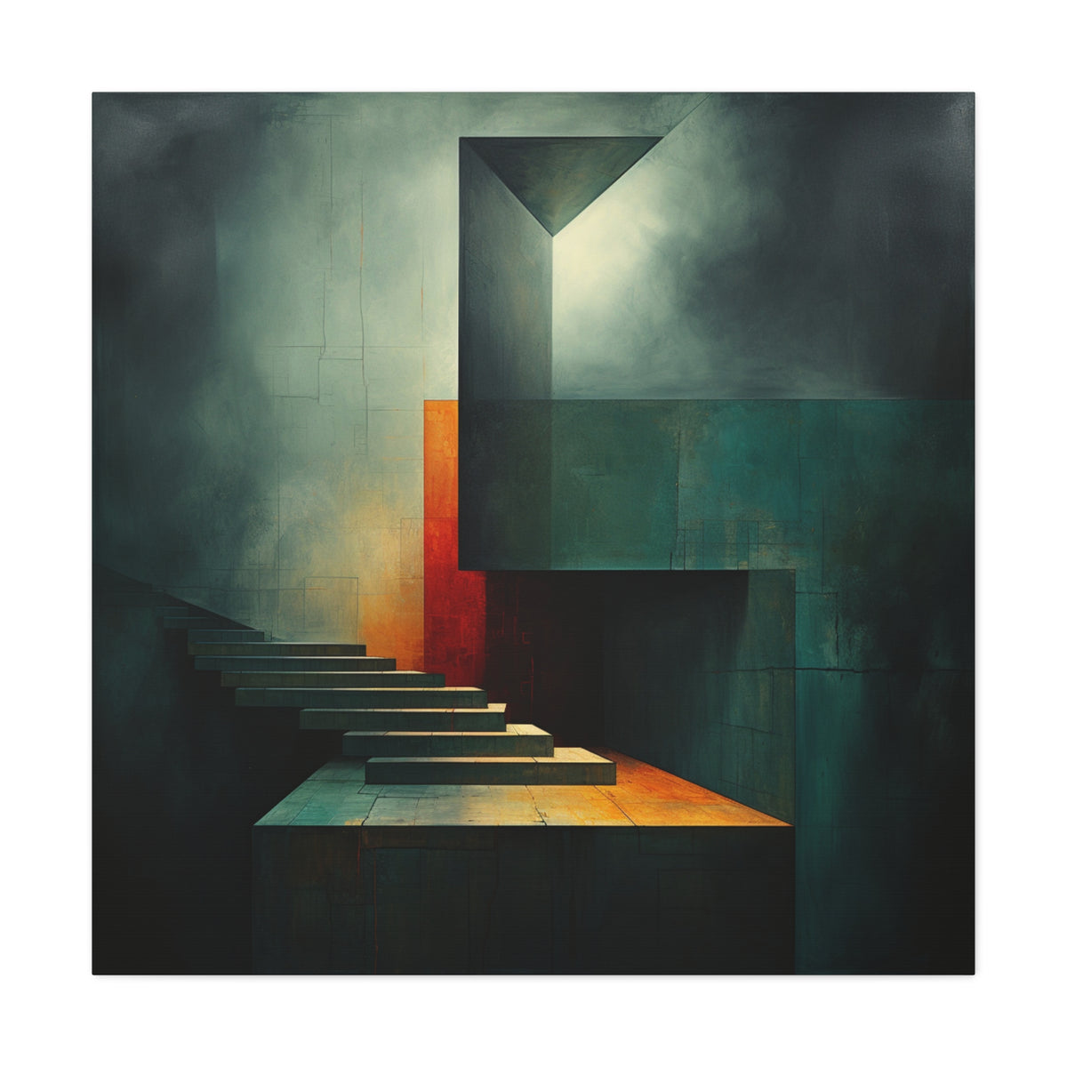 The Last Step Before Light — Modern Architectural Abstract Wall Art