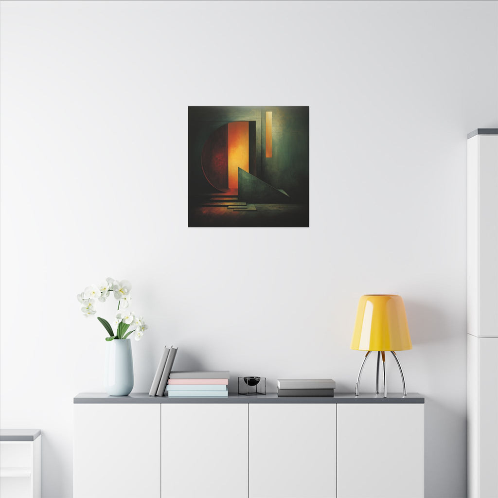 The Doorway Holds the Sun – Abstract Architectural Canvas Print