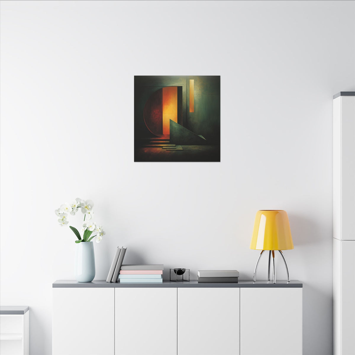 The Doorway Holds the Sun – Abstract Architectural Canvas Print