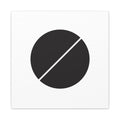 The Line Between – Minimalist Geometric Circle Canvas Print