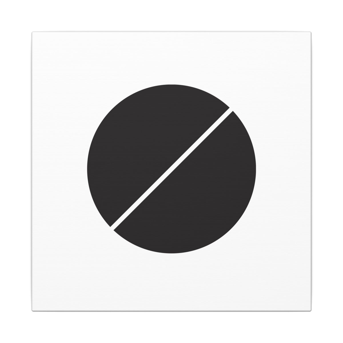 The Line Between – Minimalist Geometric Circle Canvas Print