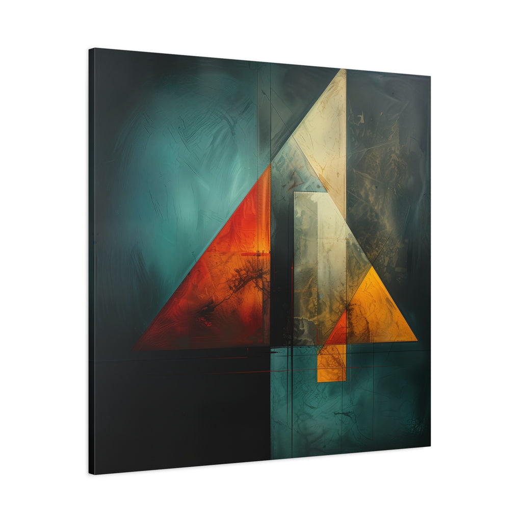 Geometry of Silence — Modern Geometric Abstract Wall Art