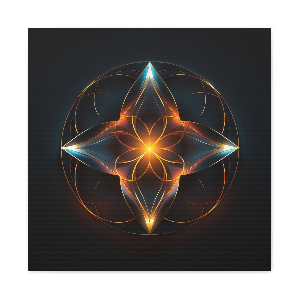 Radiant Within — Futuristic Sacred Geometry Wall Art