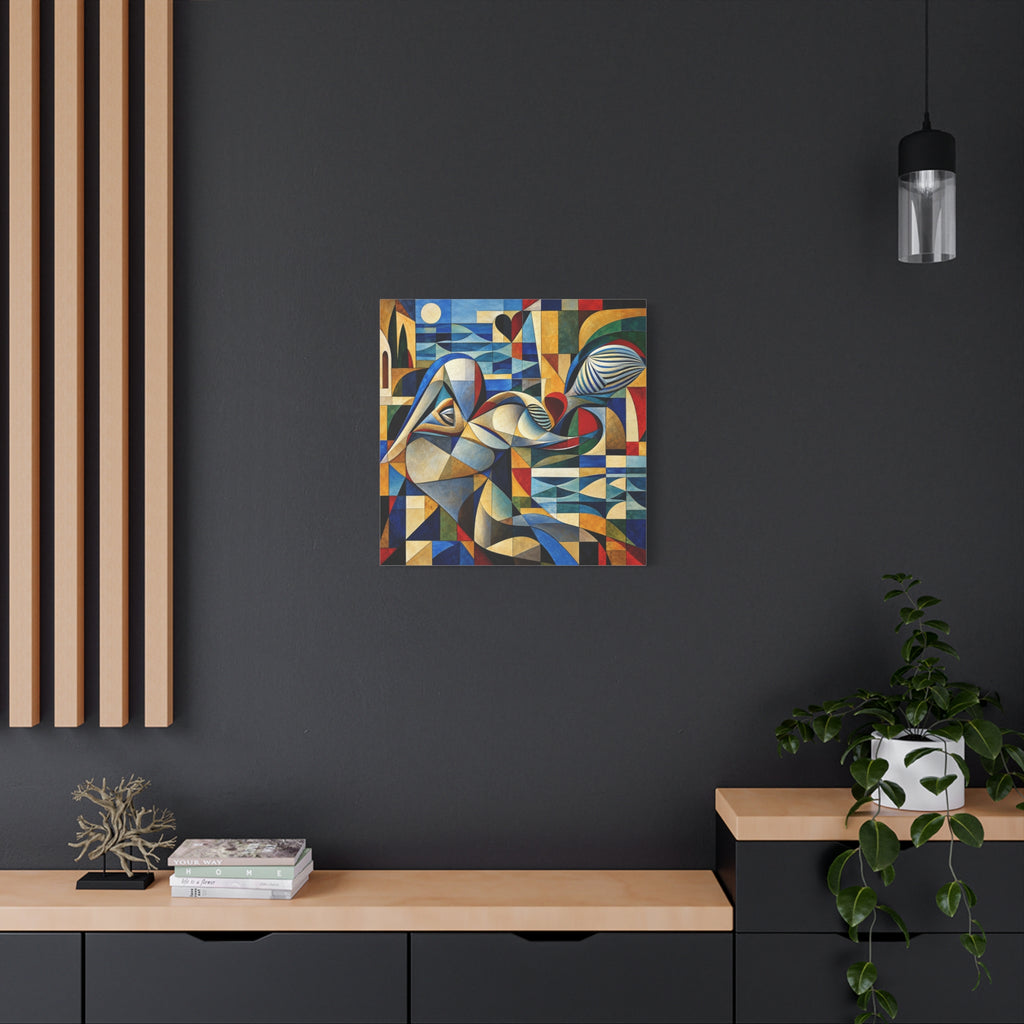 Moon Over Form — Cubist Coastal Abstract Fine Art Print