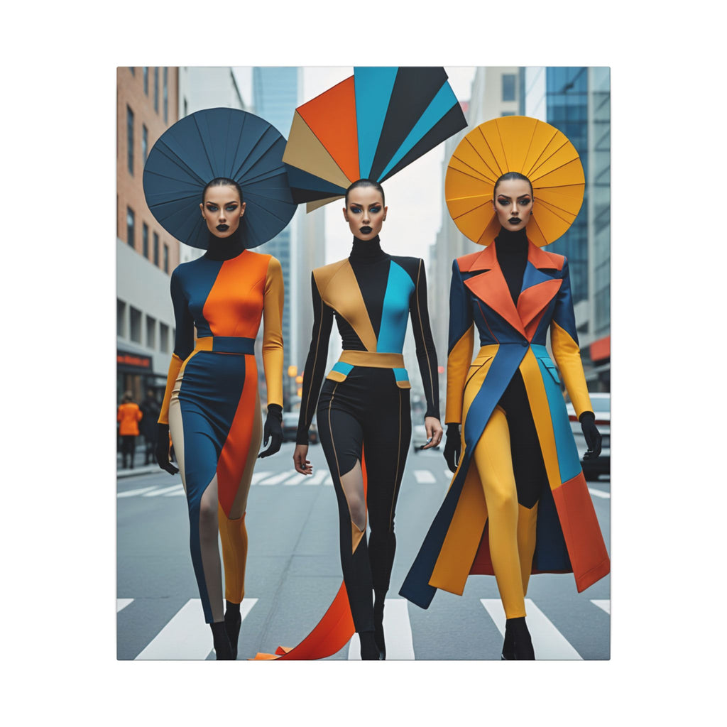 Future Ceremony – Avant-Garde Fashion Trio Canvas Print