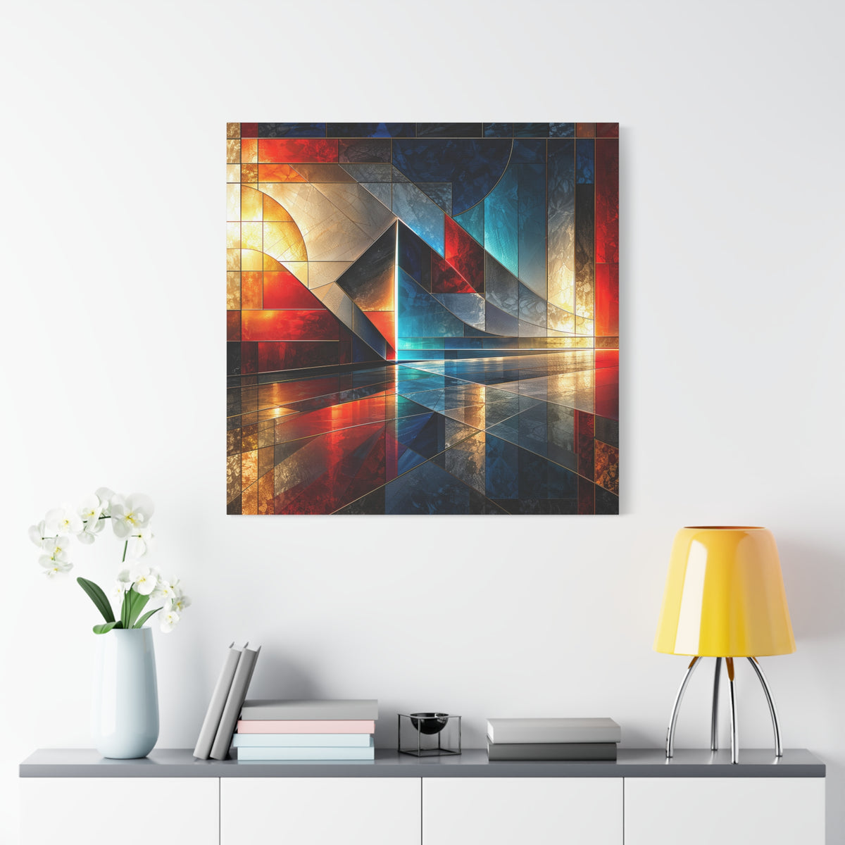 Reflected Passage — Architectural Geometric Abstract Fine Art Print