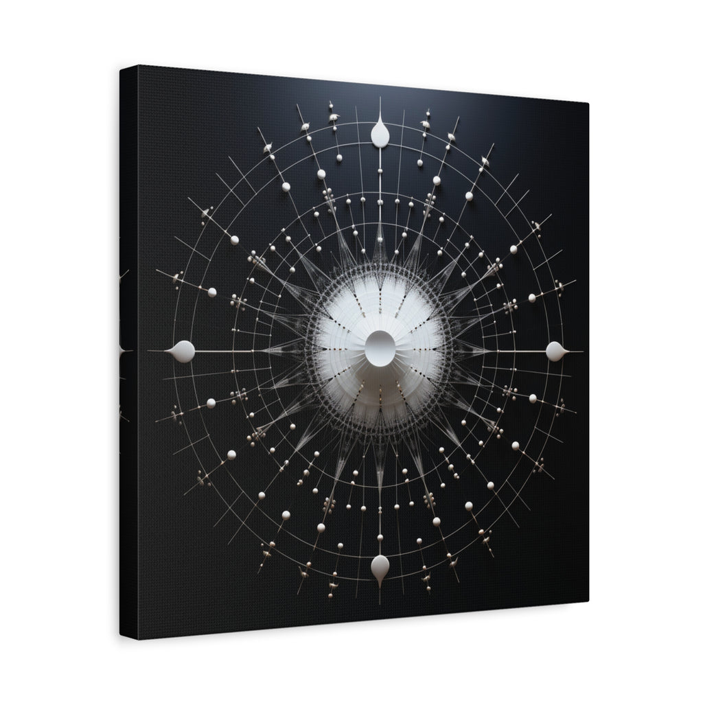 Celestial Measure — Monochrome Sacred Geometry Wall Art