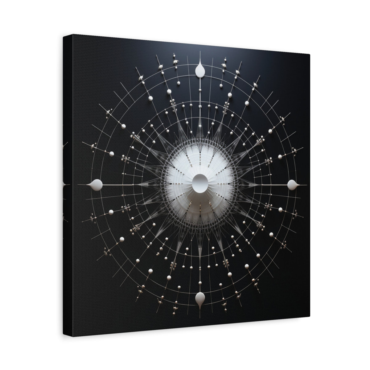 Celestial Measure — Monochrome Sacred Geometry Wall Art