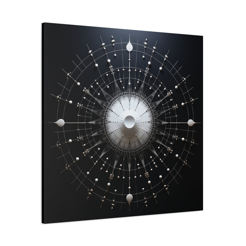 Celestial Measure — Monochrome Sacred Geometry Wall Art