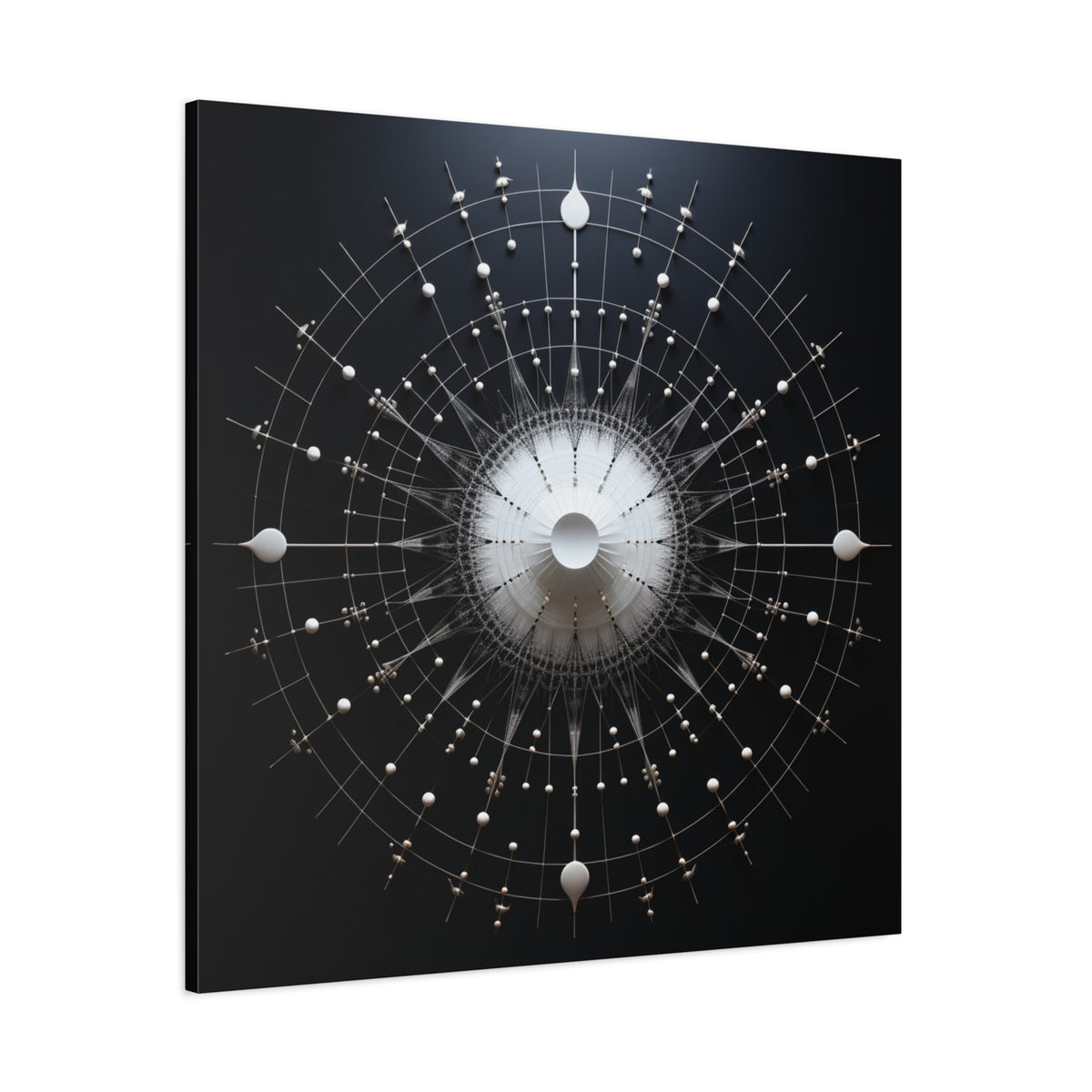 Celestial Measure — Monochrome Sacred Geometry Wall Art