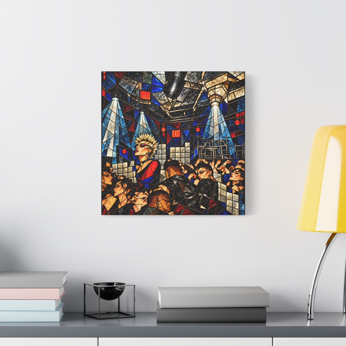Feels Like #'s — Cubist Stained Glass Nightlife Fine Art Print