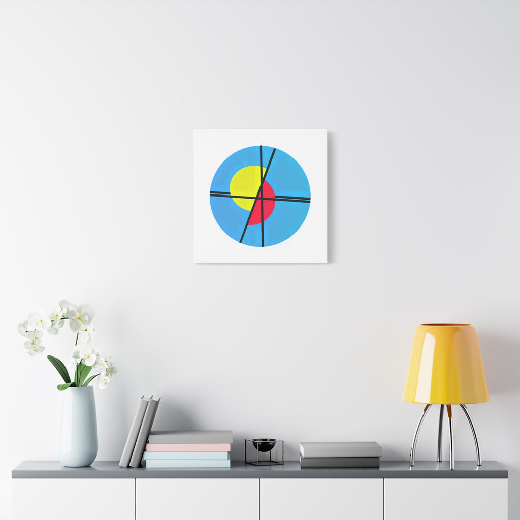 Primary Tension – Minimal Geometric Circle Canvas Print