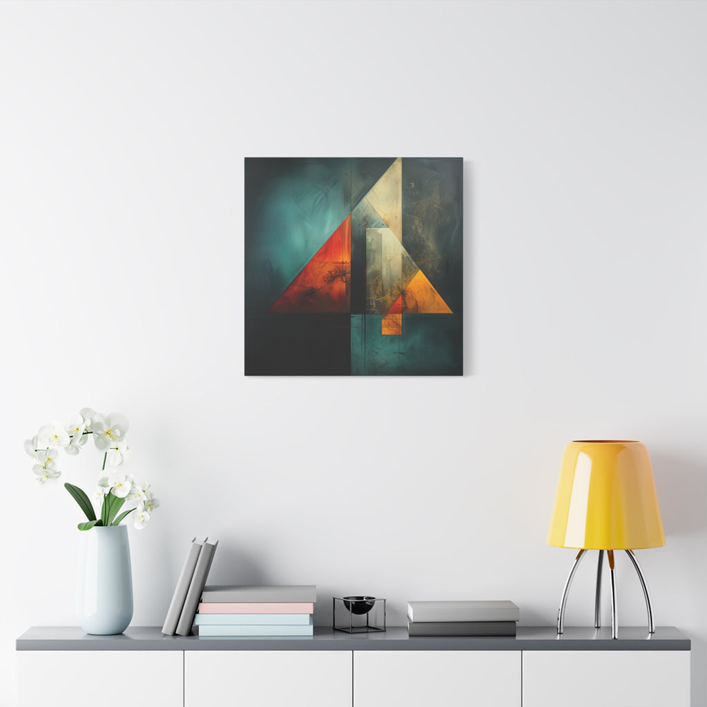 Geometry of Silence — Modern Geometric Abstract Wall Art