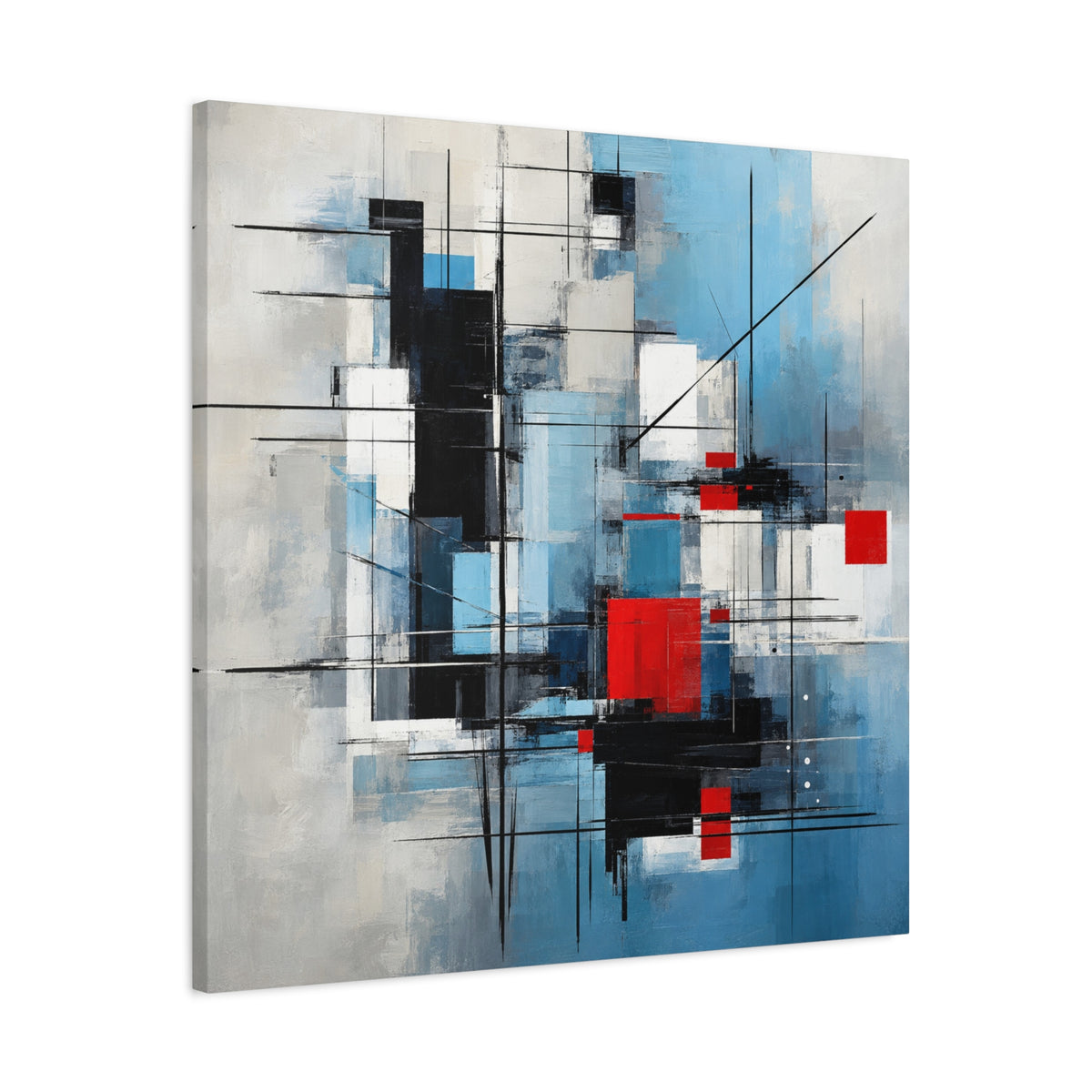 Signal Through Structure — Modern Geometric Abstract Fine Art Print