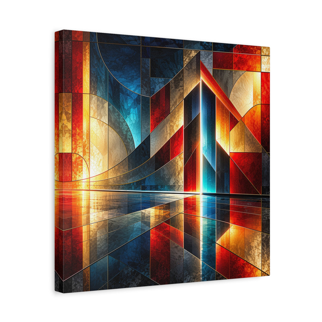 Luminous Threshold — Architectural Geometric Abstract Fine Art Print