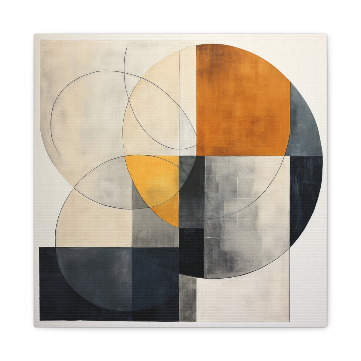 Circles in Conversation — Modern Geometric Abstract Wall Art