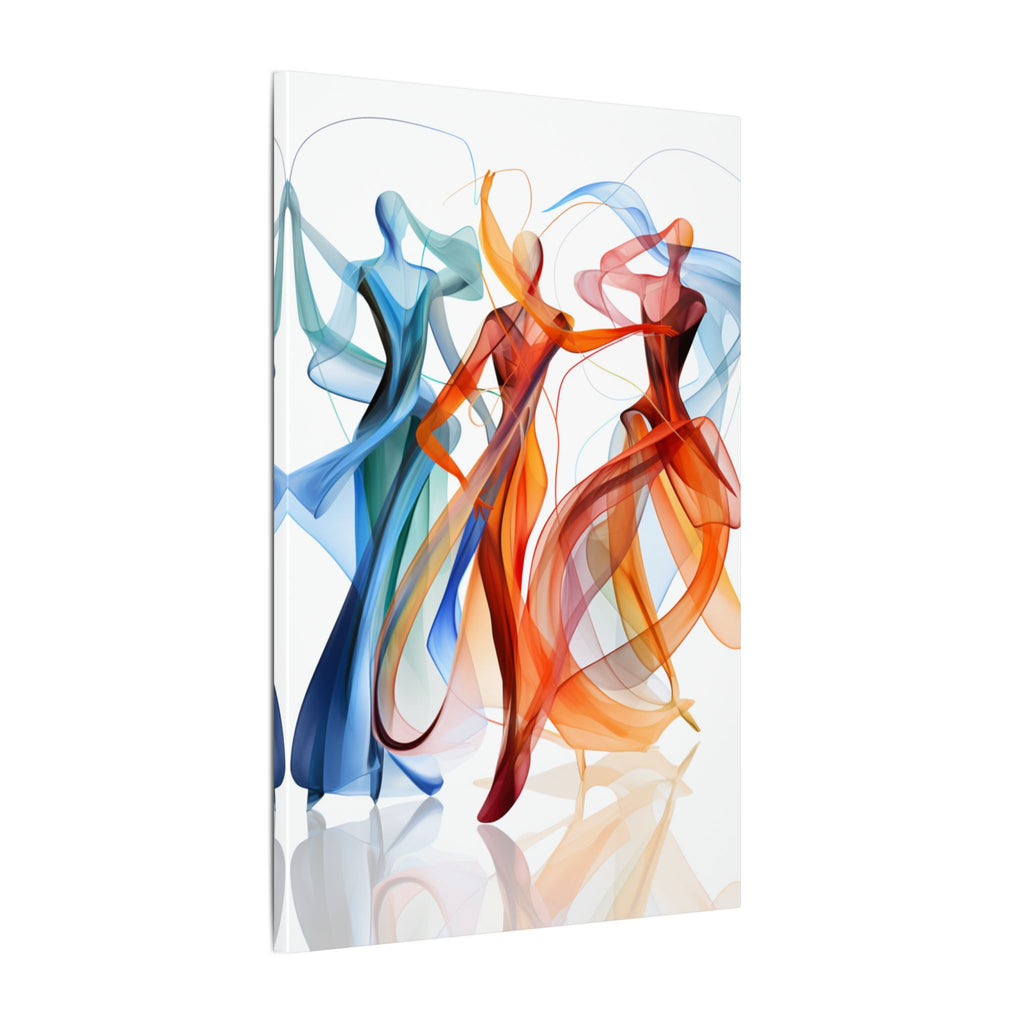 When Color Dances – Abstract Dancing Figures Canvas Print
