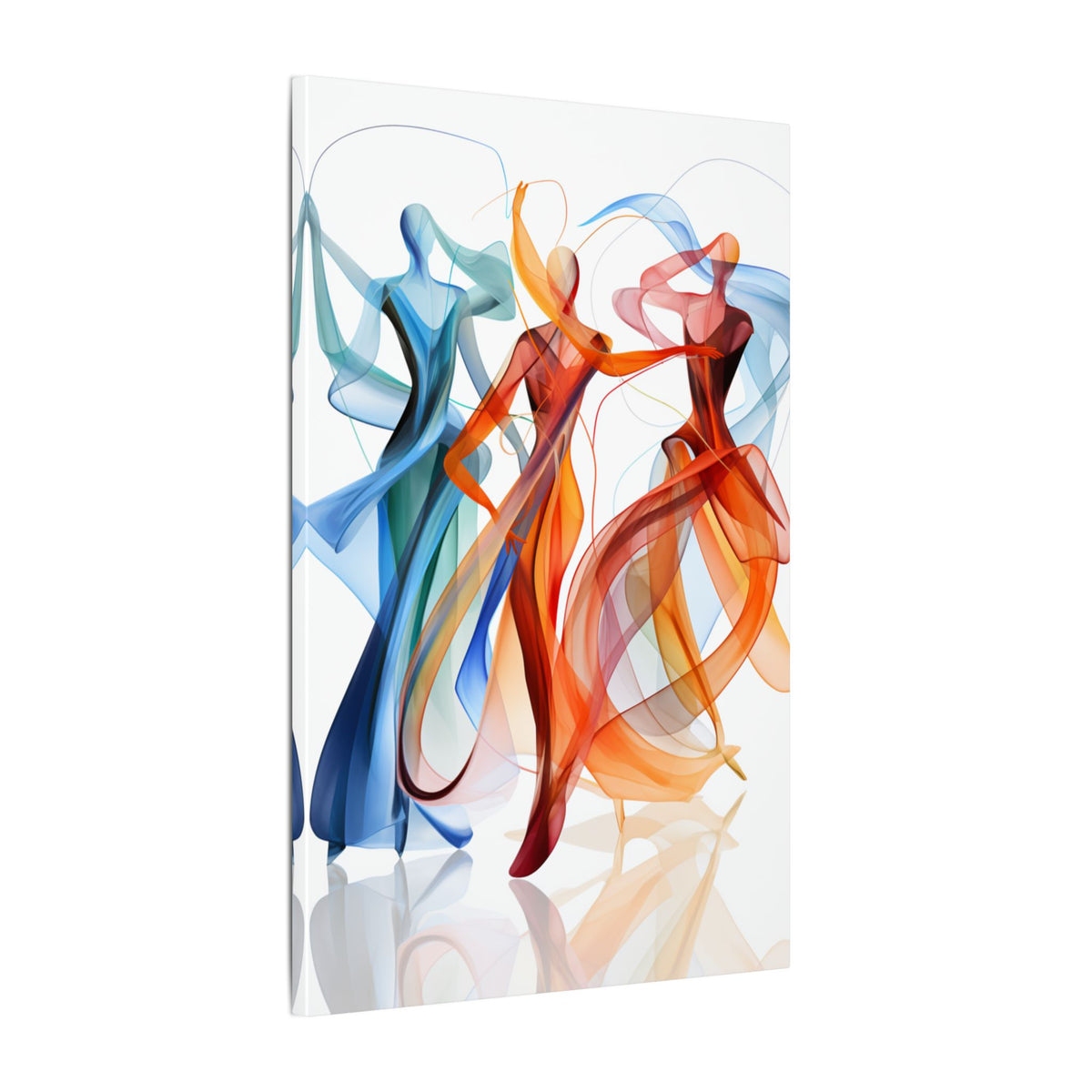 When Color Dances – Abstract Dancing Figures Canvas Print