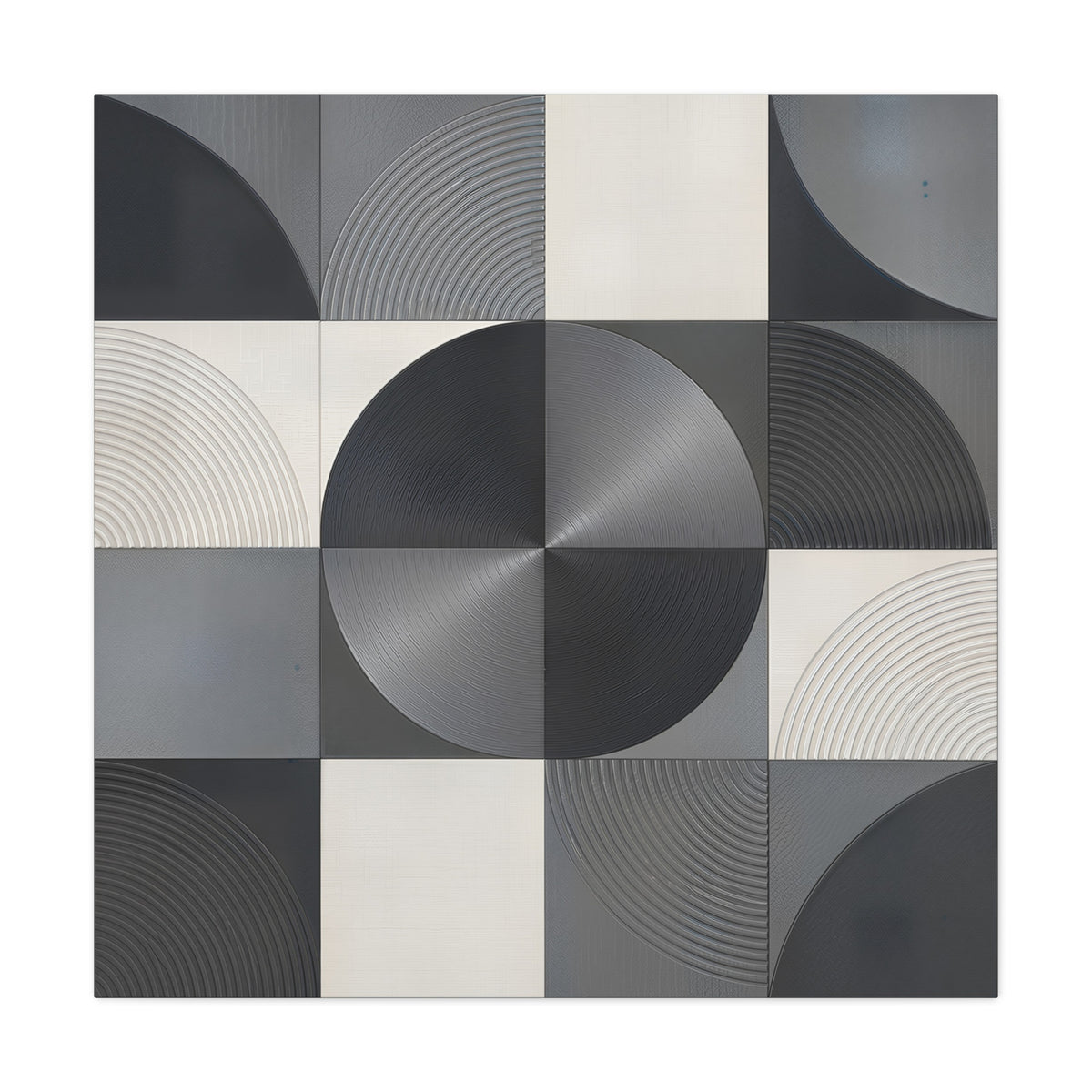Concentric Balance — Minimalist Geometric Abstract Wall Art