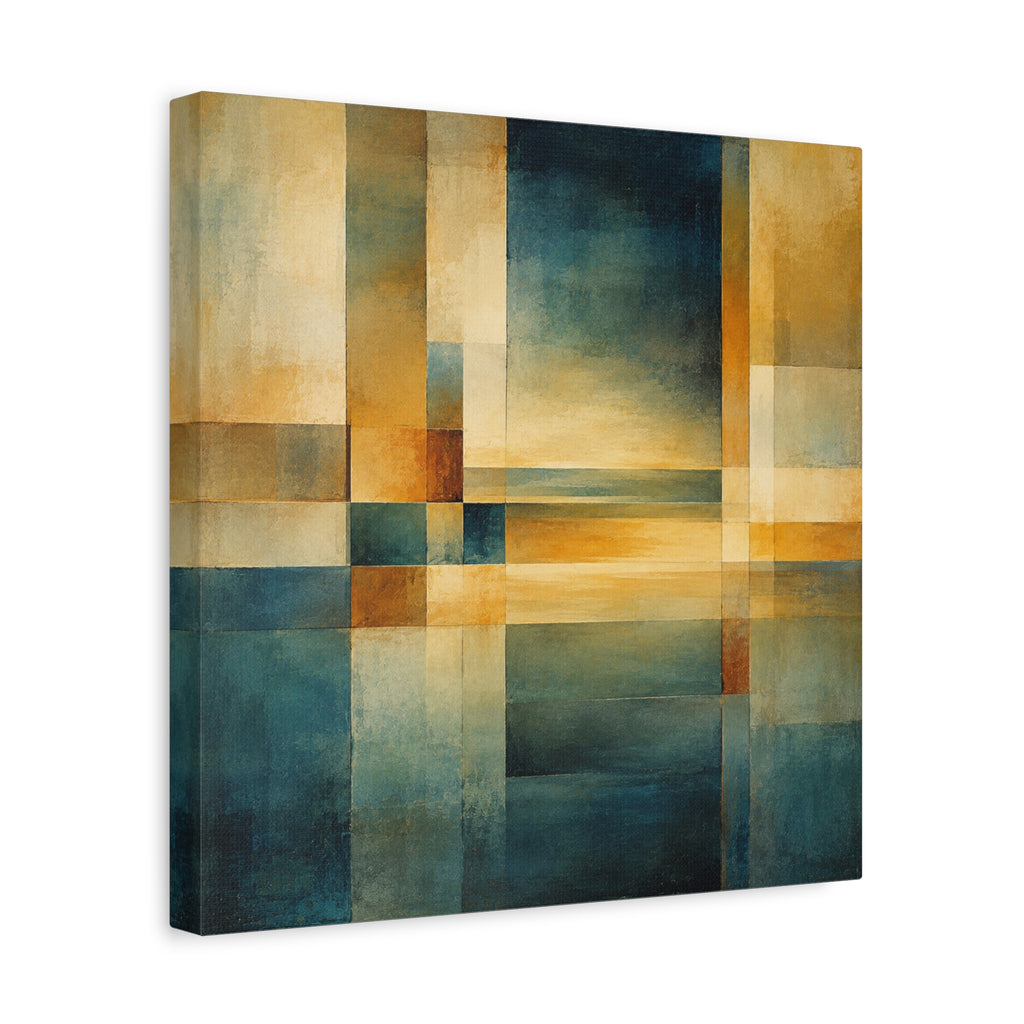 Between Water and Light — Geometric Horizon Abstract Fine Art Print