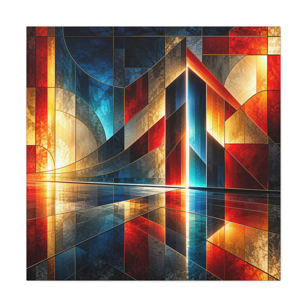 Luminous Threshold — Architectural Geometric Abstract Fine Art Print