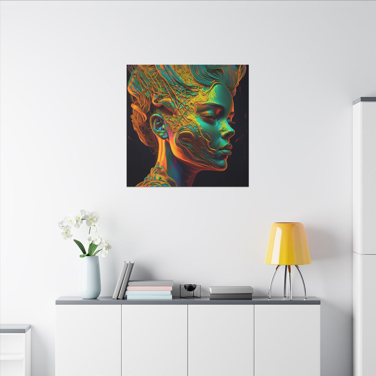 Living Ornament – Futurist Organic Portrait Canvas Print