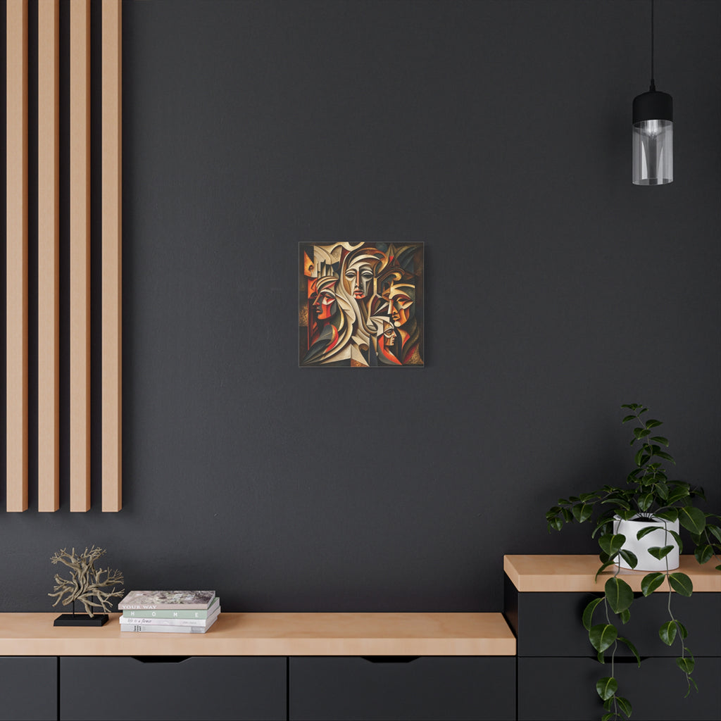 Ancestral Protectors | Cubist Spiritual Wall Art