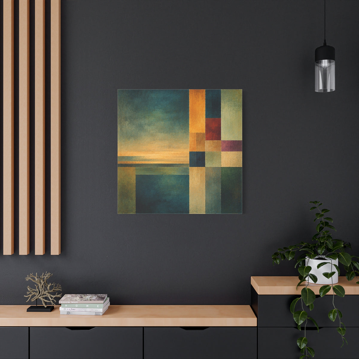 Still Horizon — Geometric Landscape Abstract Fine Art Print