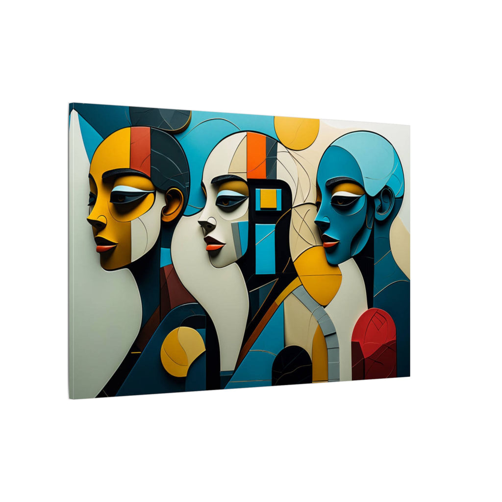 The Quiet Chorus – Modern Cubist Portrait Wall Art