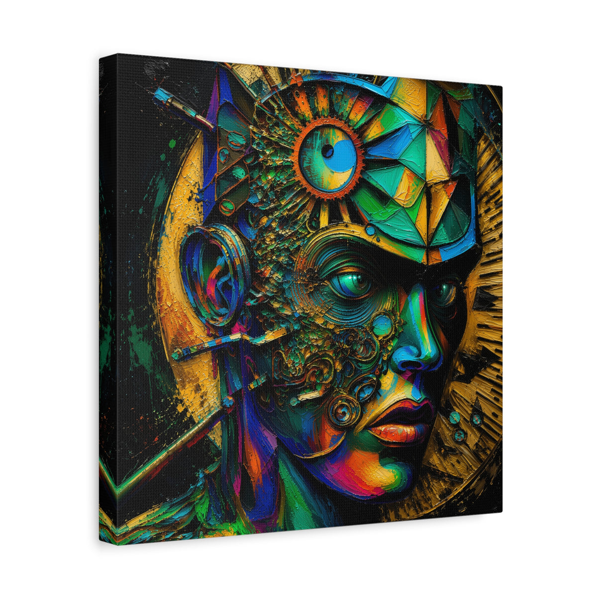 Vision Engine — Futuristic Abstract Portrait Fine Art Print