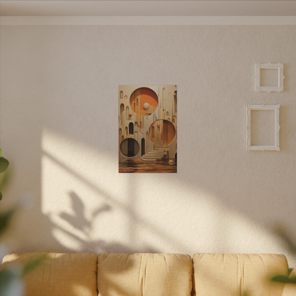 Rooms Beyond Time – Surreal Architectural Abstract Canvas Print
