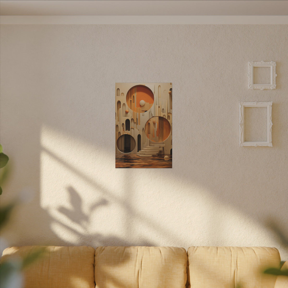 Rooms Beyond Time – Surreal Architectural Abstract Canvas Print