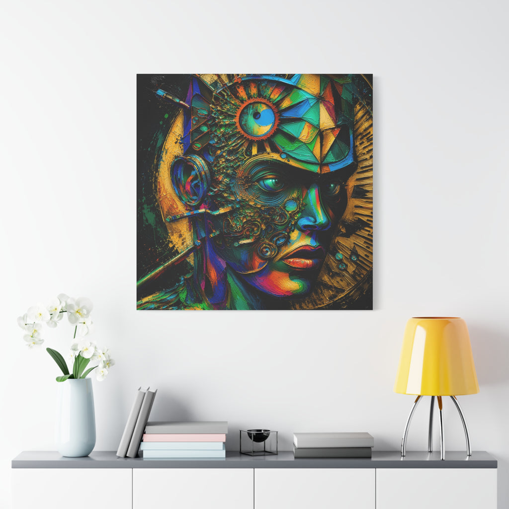 Vision Engine — Futuristic Abstract Portrait Fine Art Print