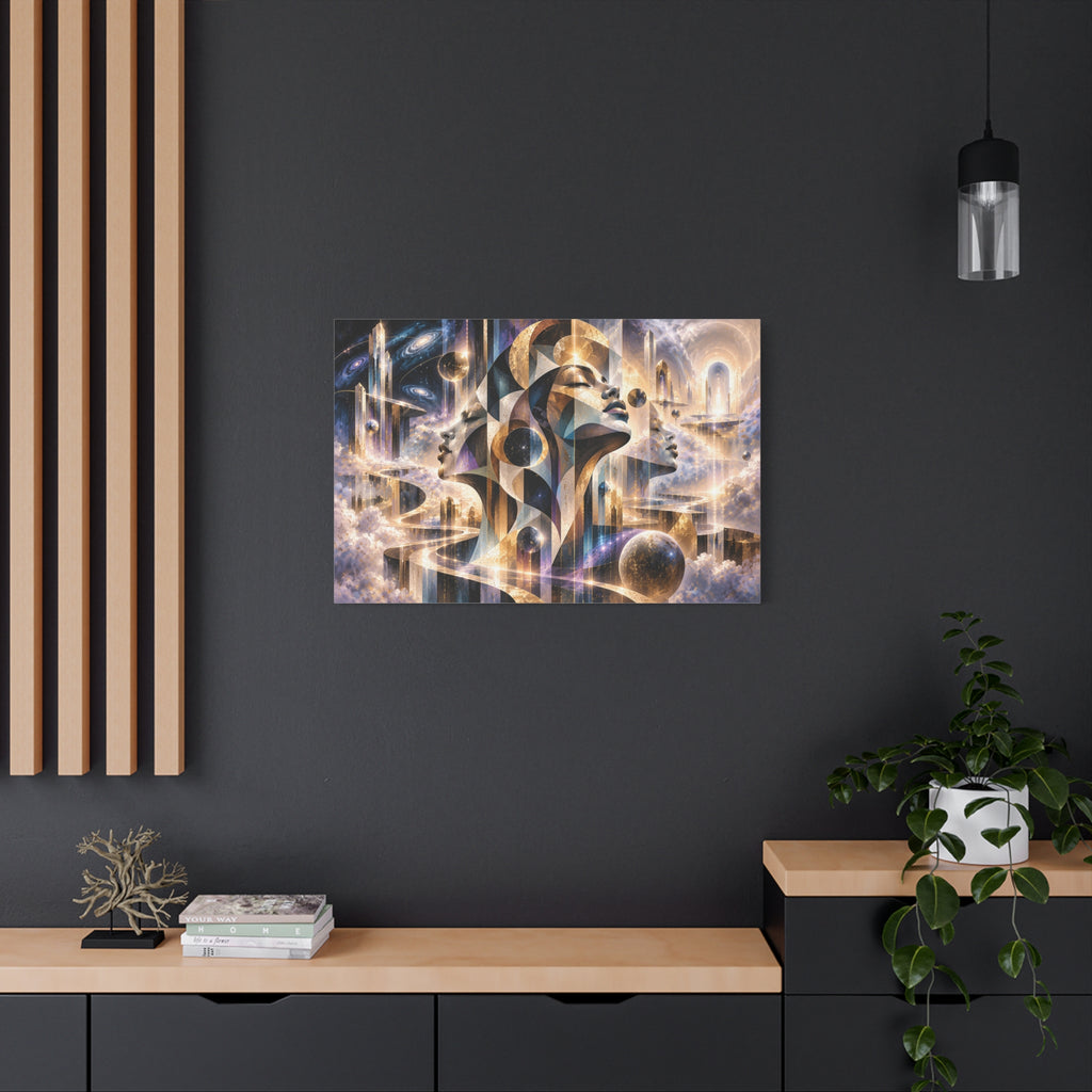 Ascension Through the Infinite — Celestial Visionary Portrait Wall Art