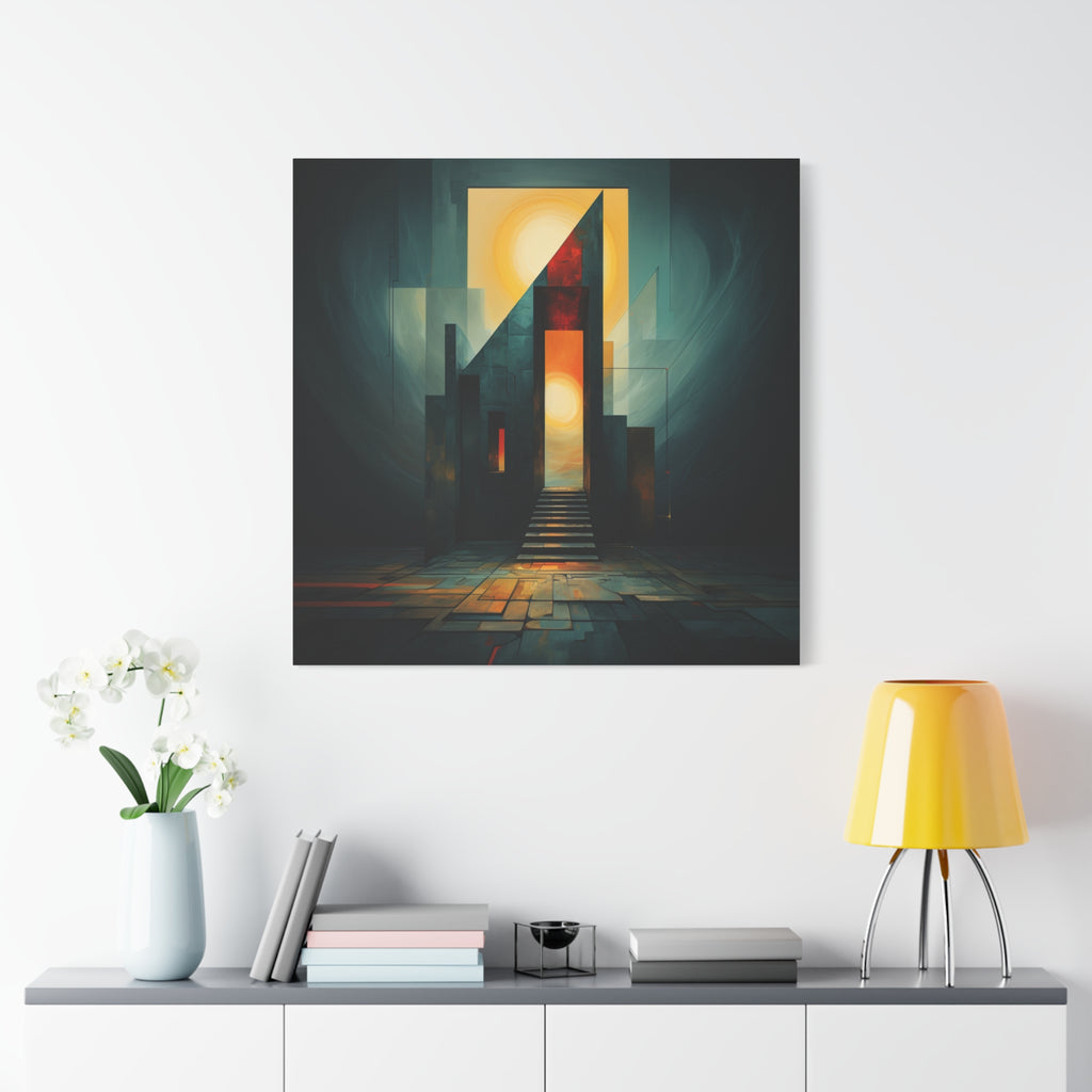 Ascend Into Light — Futuristic Architectural Abstract Wall Art