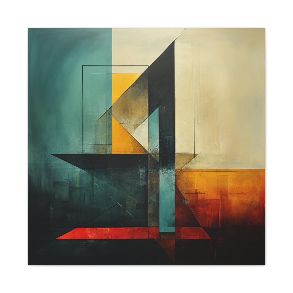 Built From Contrast — Modern Geometric Abstract Wall Art